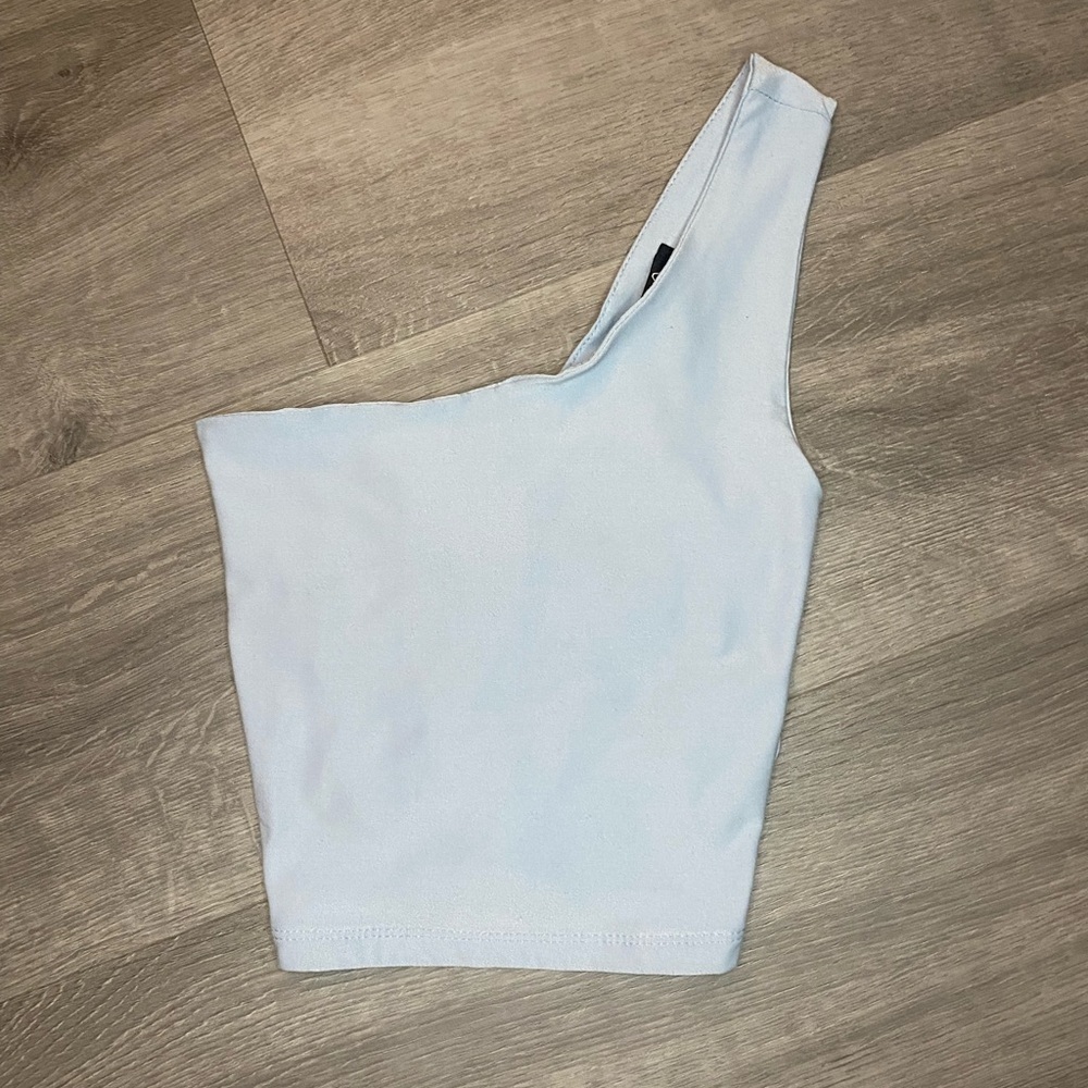 Windsor One Shoulder Strappy Back Crop Tank Top
